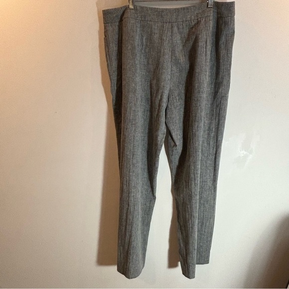 TILLEY Sx 16 Linen Blend Suit Tao Style Neck Pockets Straight Leg Trousers - Picture 11 of 13